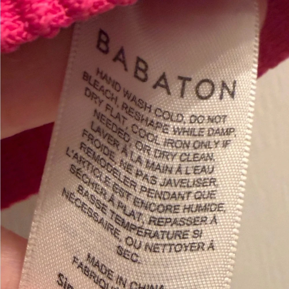 Babaton Fuchsia Sculpt Knit Crop Top PTP 11.5” - Picture 4 of 5